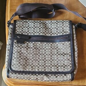 Coach Brown Patterned Crossbody Bag